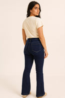 Calça Feminina Flare Azul Escura