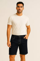 Bermuda Jeans Masculina - Escura